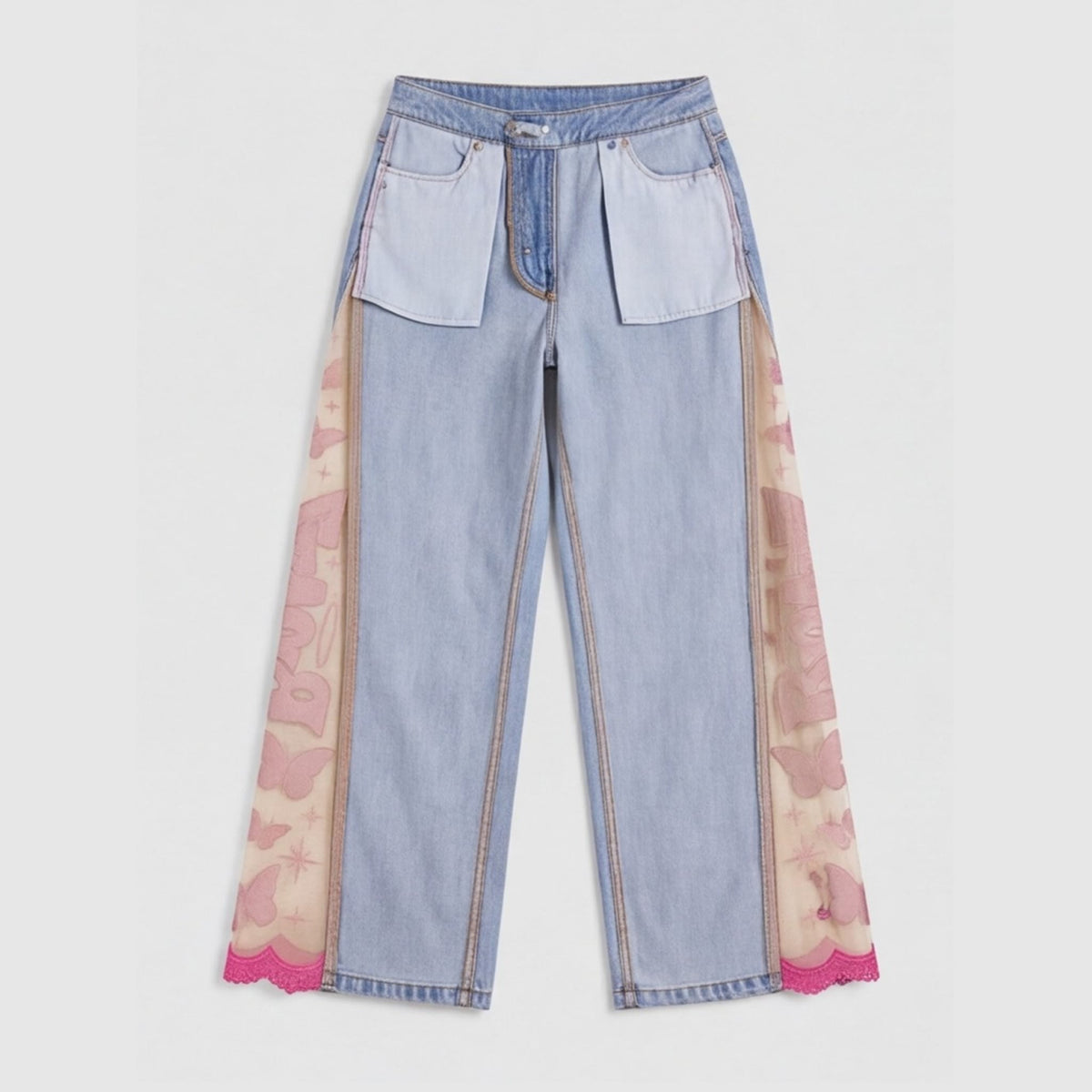 inside out — sewn-in sheer panel